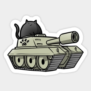 War Animals -  Black Cat Sticker